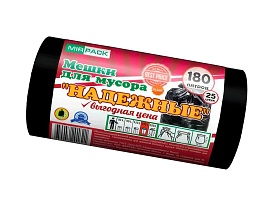 Мешки для мусора 180 л, ароматизированные, черные, в рулоне 25 шт., ПВД, 35 мкм, 1100х930 мм, НАДЕЖНЫЕ, 1802550 в Волгограде