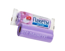 Мешки для мусора 35 л, ароматизированные, сиреневые, в рулоне 20 шт., ПНД, 12 мкм, 560х530 мм, GRIFON Полевые Цветы, 100-034 в Волгограде