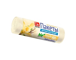 Мешки для мусора 60 л, ароматизированные, Ваниль, бежевые, в рулоне 20 шт., ПНД, 9 мкм, 650х550 мм, GRIFON Aroma, 101-023 V в Волгограде