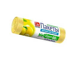 Мешки для мусора 60 л, ароматизированные, Лимон, желтые, в рулоне 20 шт., ПНД, 9 мкм, 650х550 мм, GRIFON Aroma, 101-023 Li в Волгограде