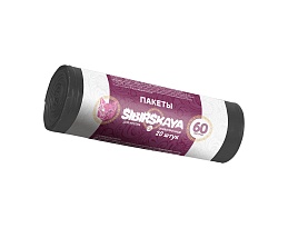 Мешки для мусора 50 л, черные, в рулоне 20 шт., ПНД, 10 мкм, 700х600 мм, SIBIRSKAYA, 101-006 S в Волгограде