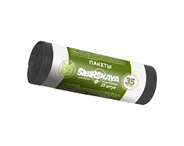 Мешки для мусора 30 л, черные, в рулоне 25 шт., ПНД, 7 мкм, 580х480 мм, SIBIRSKAYA, 101-003 S в Волгограде