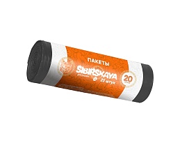 Мешки для мусора 20 л, черные, в рулоне 25 шт., ПНД, 6 мкм, 420х450 мм, SIBIRSKAYA, 101-001 S в Волгограде