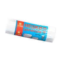 Мешки для мусора 120 л, белые, рулон 10 шт., ПНД, 12 мкм, 1100х690 мм, Эконом, МЭ2622 (МНЭ 120-10б) в Волгограде