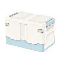 Ящик пластиковый складной белый, дно голубое, 370х240х240 мм в Волгограде