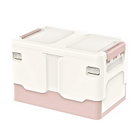 Ящик пластиковый складной белый, дно розовое, 370х240х240 мм в Волгограде