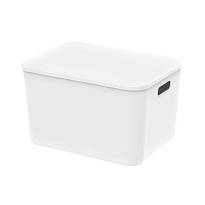 Ящик пластиковый вкладываемый белый 410х305х245 мм в Волгограде