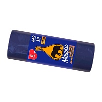 Мешки для мусора 240 л, синие, рулон 10 шт., ПВД 36 мкм, 1350х900 мм, Уфа Пак, МВ1854 (МВ 240-10с) в Волгограде