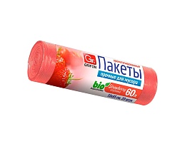 Мешки для мусора 60 л, ароматизированные, Клубника, красные, в рулоне 20 шт., ПНД, 9 мкм, 650х550 мм, GRIFON Aroma, 101-023 K в Волгограде
