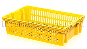 Ящик для овощей, фруктов и хлеба Евролоток желтый в Волгограде