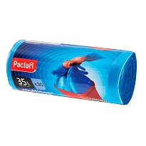 Мешки для мусора 35 л, с ушками, синие, в рулоне 30 шт., ПНД, 10,5 мкм, 640х500 мм, PACLAN Multitop, 600819 в Волгограде