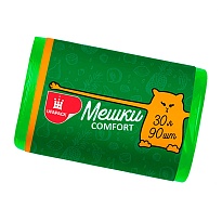 Мешки для мусора 30 л, зеленые, в рулоне 90 шт., ПНД, 6 мкм, 560х480 мм, Comfort, М4268 в Волгограде