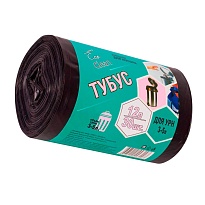 Мешки для мусора 12 л, черные, в рулоне 30 шт., ПНД, 6 мкм, 550х320 мм, Концепция Быта Tubus, 604936 в Волгограде