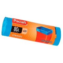 Мешки для мусора 80 л, синие, в рулоне 20 шт., ПНД, 12 мкм, 900х700 мм, PACLAN Classic, 606335 в Волгограде