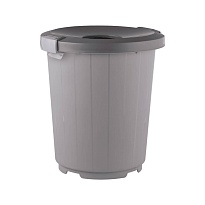 Мусорный бак с крышкой - воронкой на колесах 105 л серый 105 серый в Волгограде