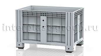 Контейнер iBox сплошной на ножках серый в Волгограде